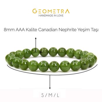 Kanada Yeşim Taşı | Doğaltaş Mineral Bileklik | Erkek Kadın - Görsel 2