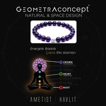 Ametist | Havlit | Ruh Eşi Doğaltaş Bileklik Seti |  Erkek Kadın Trend Hediye - Görsel 4