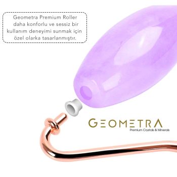 Ametist Taşı | Yüz Masaj Aleti | Premium Geometra Face Roller - Görsel 4