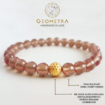 Zultanit Doğaltaş Bileklik | 22 Ayar Altın Kaplama | PREMIUM - Görsel 3