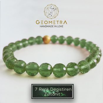 Zultanit Doğaltaş Bileklik | 22 Ayar Altın Kaplama | PREMIUM - Görsel 2