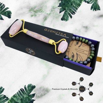Pembe Kuvars | Yüz Masaj Aleti | Premium Geometra Face Roller - Görsel 2