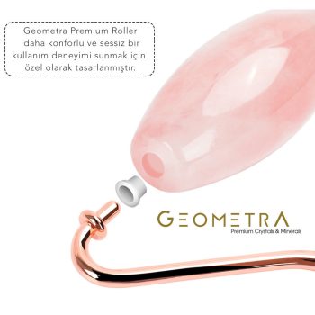 Pembe Kuvars | Yüz Masaj Aleti | Premium Geometra Face Roller - Görsel 5