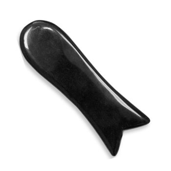 Obsidyen | Yüz Masaj Aleti | Geometra Premium Balık Gua Sha Taşı - Görsel 2