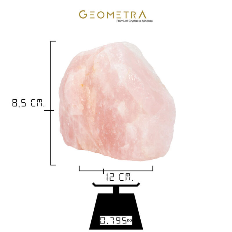 Pembe Kuvars Pink Quartz Tasi Dekoratif Kutle Premium Geomera Concept 795gr 2
