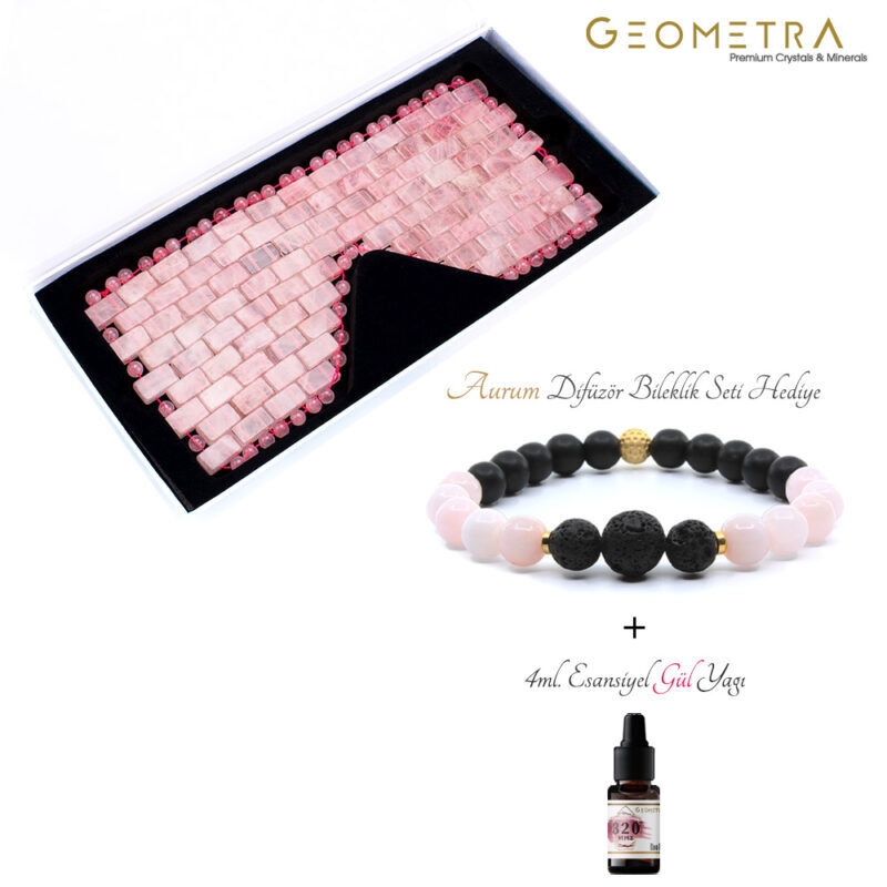 Pembe Kuvars Yuz Maskesi Geometra 2