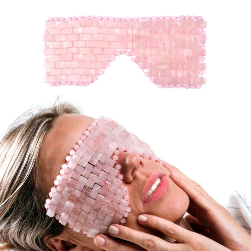 Pembe Kuvars Yuz Maskesi Geometra