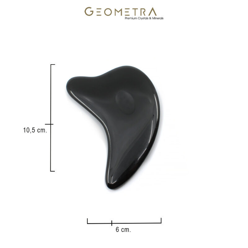 gua sha Obsidyen tasi geometra yuz vucut masaj aleti 3