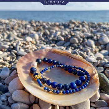 Lapis Lazuli | Barok İnci | 22 Ayar Altın Kaplama Premium Doğaltaş Bileklik Seti - Görsel 7