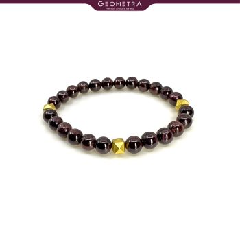 Lal Taşı Garnet | Yakut | Hematit | İkili Doğal Taş Bileklik | Premium 14K Siyah Nazar Aksesuar - Görsel 3