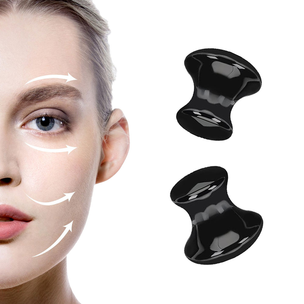 Obsidyen Doğal Taş | Vücut & Yüz Masaj Aleti | Geometra Anti Aging Spa Gua Sha - Görsel 1