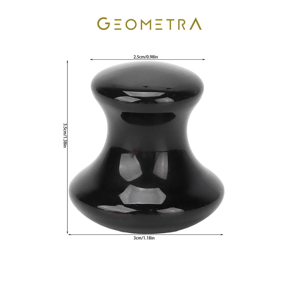 Obsidyen Doğal Taş | Vücut & Yüz Masaj Aleti | Geometra Anti Aging Spa Gua Sha - Görsel 3