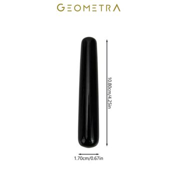 Obsidyen Taşı Akupunktur Doğal Taş Gua Sha Yüz Vücut Yoni Masaj Aleti - Görsel 2