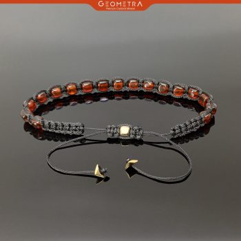 Kehribar Taşı Makrome Doğal Taş Bileklik Sertifikalı Kırmızı | Amber Taşı - Görsel 2