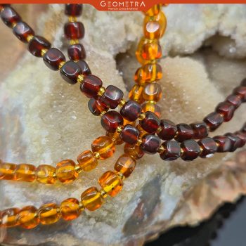 Kehribar Kolye | Doğal Taş Takı | Sertifikalı Gold Amber Taşı Bileklik - Görsel 4