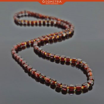 Kehribar Kolye | Doğal Taş Takı | Sertifikalı Kırmızı Amber Taşı Bileklik