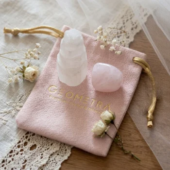 Gelin Odası Ritüel Doğaltaş Düğün Hediye Seti  | Selenit | Pembe Kuvars | Palo Santo Tütsü - Görsel 4
